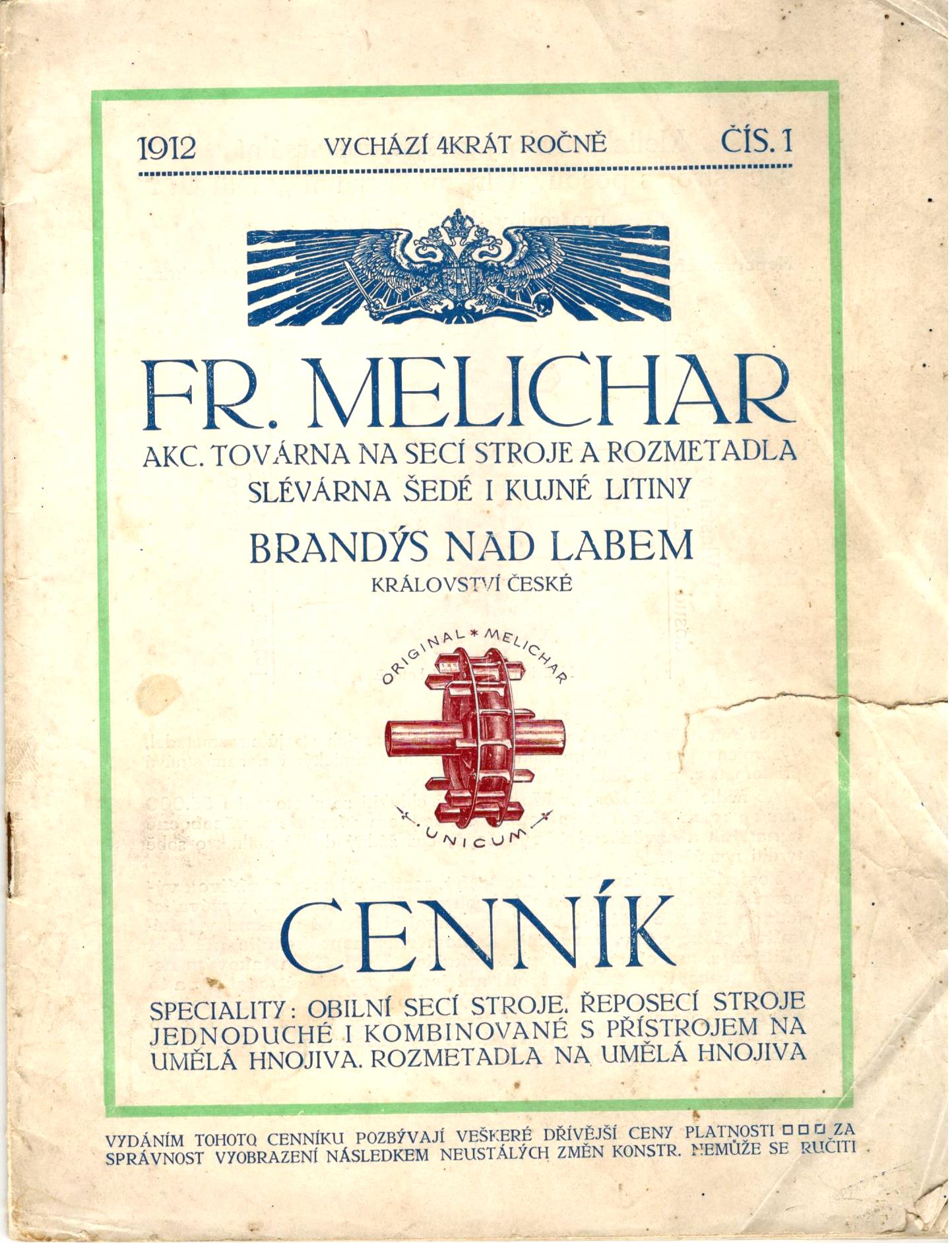 Ceník 1912